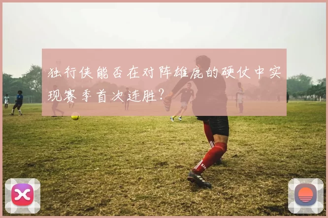 独行侠能否在对阵雄鹿的硬仗中实现赛季首次连胜？
