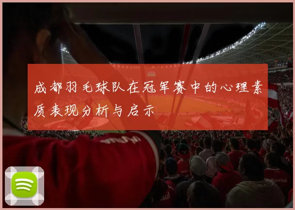 成都羽毛球队在冠军赛中的心理素质表现分析与启示